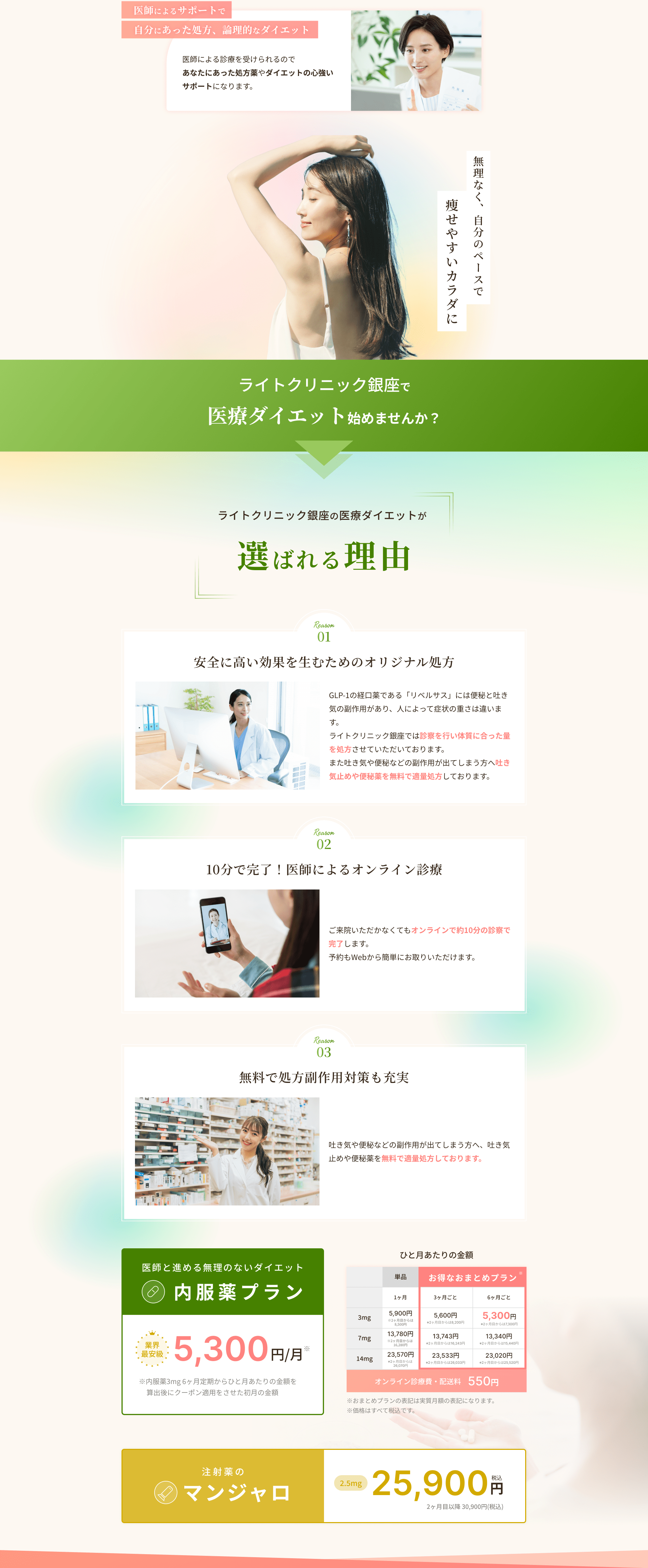 ライトクリニック銀座で医療ダイエット始めませんか？